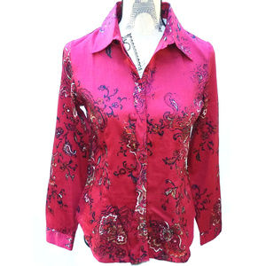 NWOT COLDWATER CREEK ~SHAPED BUTTON DOWN BLOUSE~